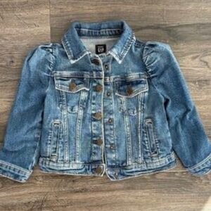 4t gap denim shoulder puff jacket